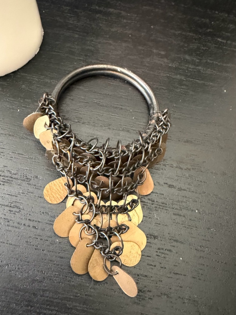 Napkin rings set of 4 bronze - Picture 2 of 5